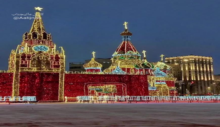  تزئین‌جذاب شهر مسکو به مناسبت سال نوی میلادی