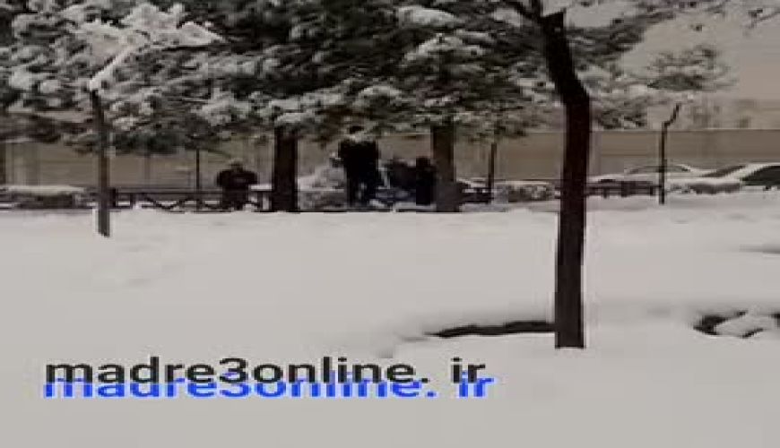 شوخی بچه‌های مدرسه با پلیس در یک روز برفی شاد