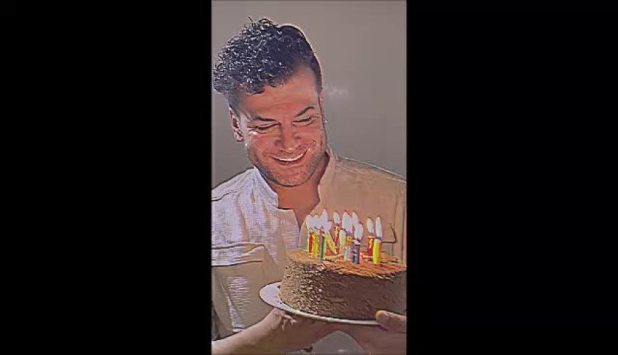 سی و ششمین سال تولد بازیگر بچه مهندس 3 با کیک خاص و فیلتر بر چهره اش