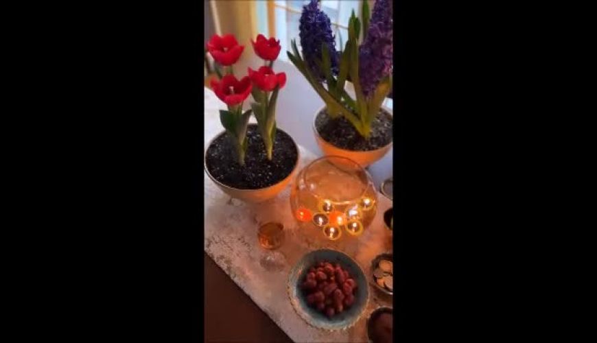 سفره هفت سین اعیانی « پریناز ایزدیار » با چیدمان خاص و ایرانی پسند در سال جدید