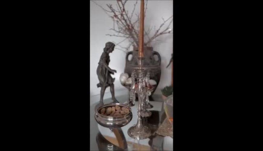 سفره هفت سین فوق العاده لاکچری سروین بیات با ظروف آنتیک و خیلی خاص در دبی