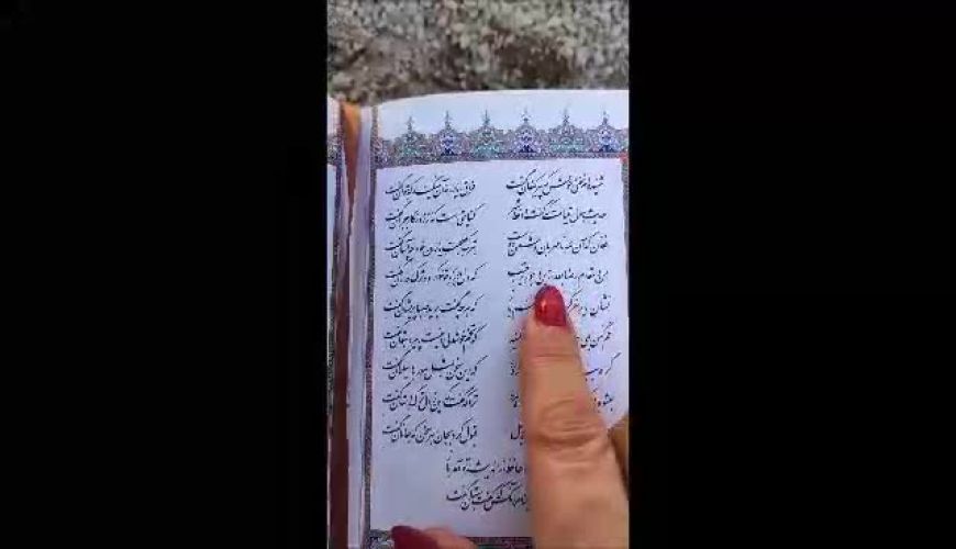 اشک های زهرا داوودنژاد بر مزار مامان اتی / حافظ خوانی به یاد برادر مرحومش