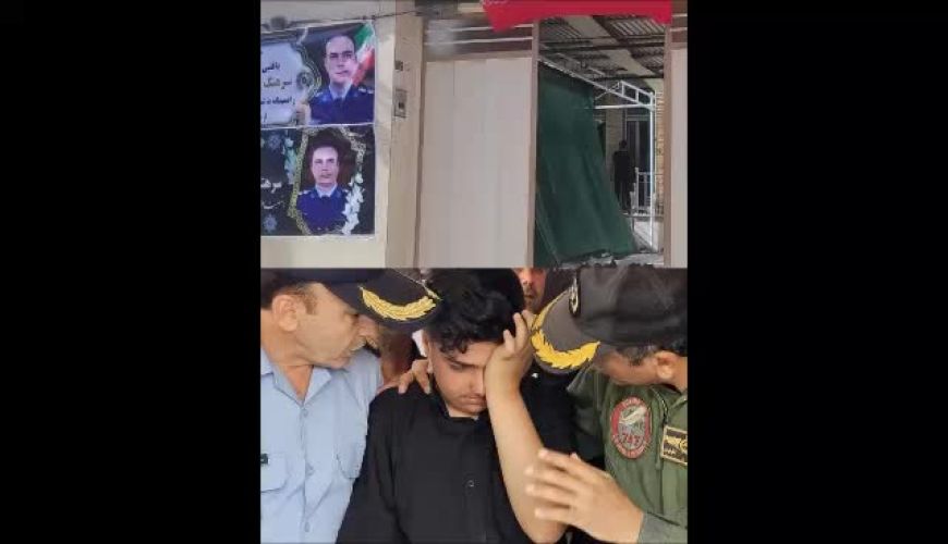 قابی سوزناک از مراسم تشییع امیر سرتیپ دوم خلبان محسن دریانوش