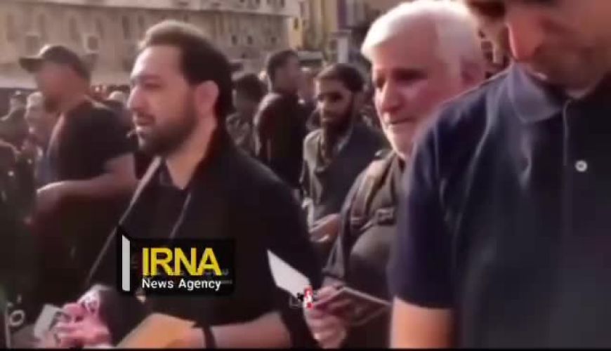 مداحی پرشور مالک رحمتی استاندار آذربایجان شرقی روز اربعین در کربلا / یادش گرامی