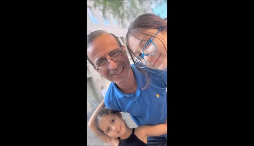  لحظات پر از خنده امیر بزمی‌پور با پناه، نبات و دیگر نوه‌ اش