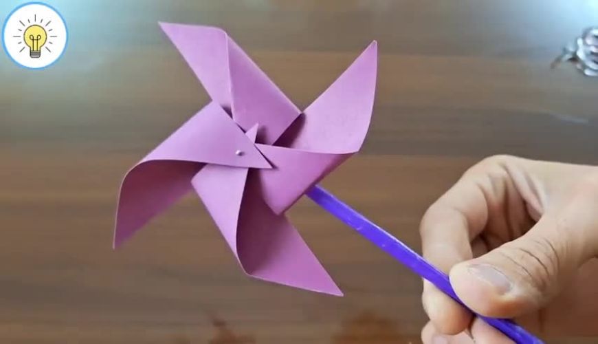 آموزش ساخت فرفره کاغذی برای علوم دوم دبستان