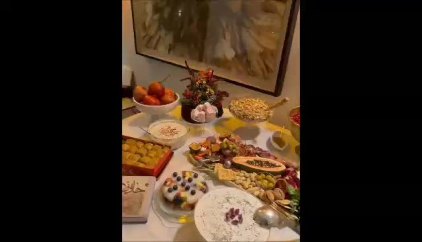 سفره یلدای عاشقانه سمر دادگر و همسرش در قلب ترکیه