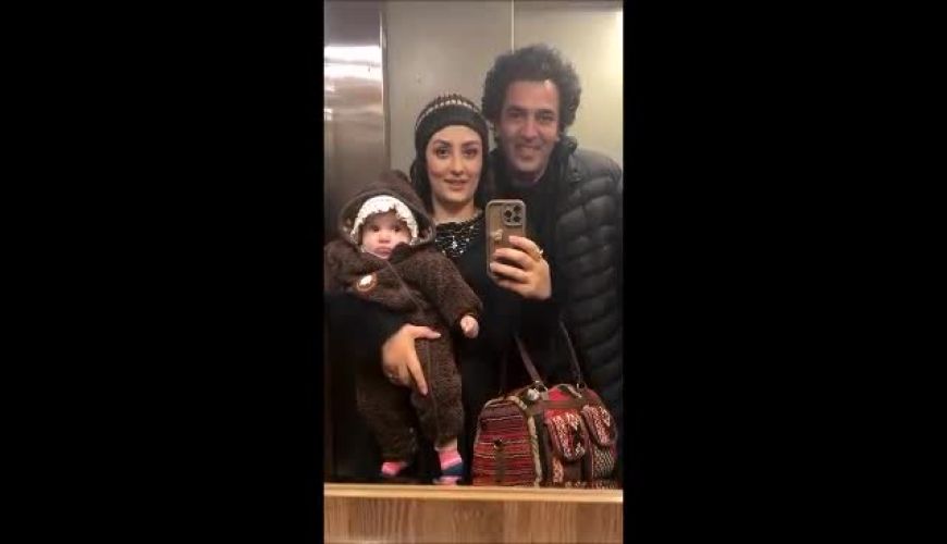 شادی الهام طهموری و وارش در مراسم جایزه حامد احمدجو