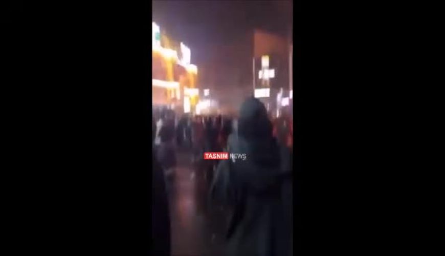  ویدیویی از حریق کیوسک پلیس در سعادت‌‌آباد