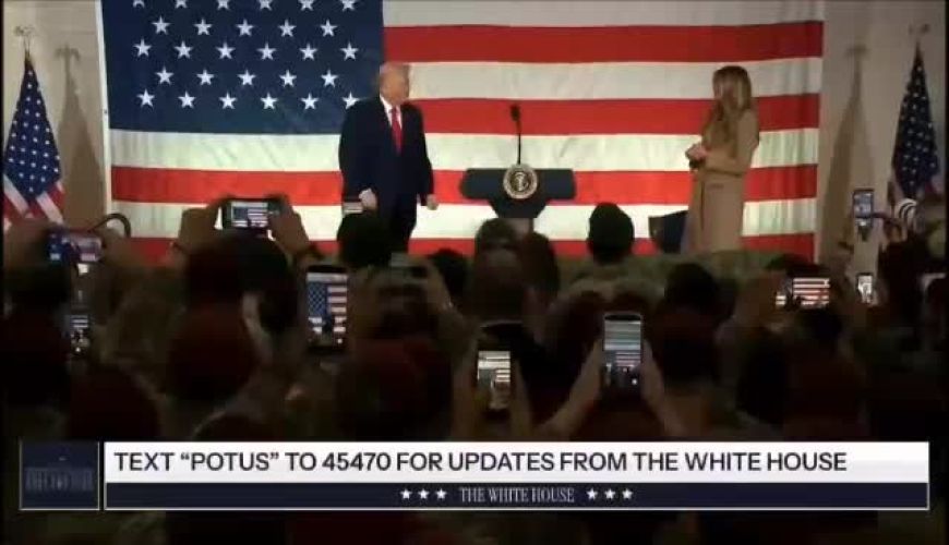  ترامپ رقص مشهورش را بعد از سخنرانی درمورد ایران اجرا کرد 