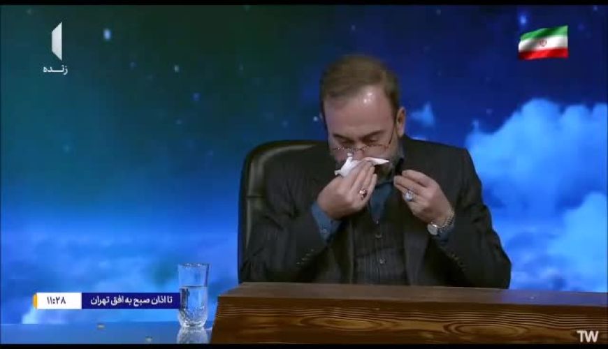 اشک‌های مجری تلویزیون در پی شهادت رهبر انقلاب