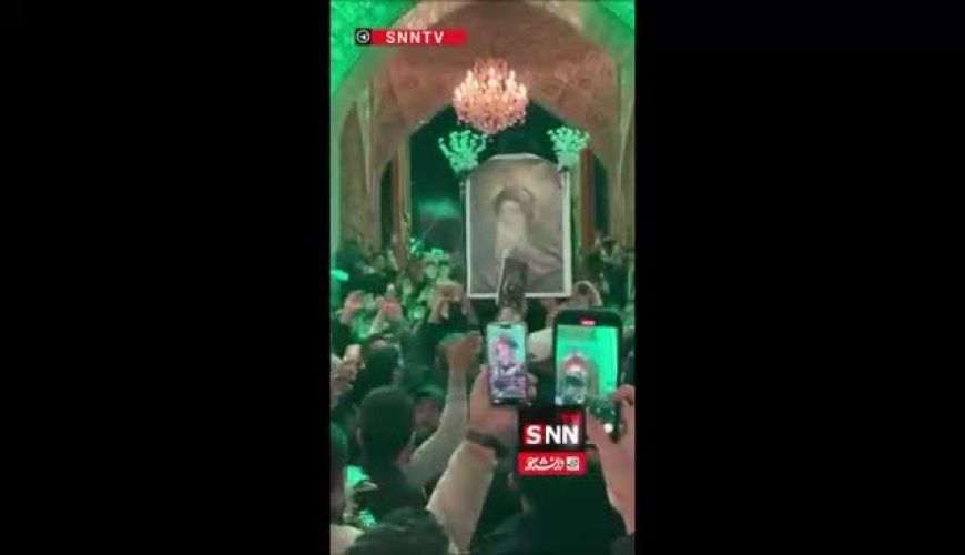 تشییع نمادین رهبر انقلاب در حرم امام موسی کاظم در سامرا
