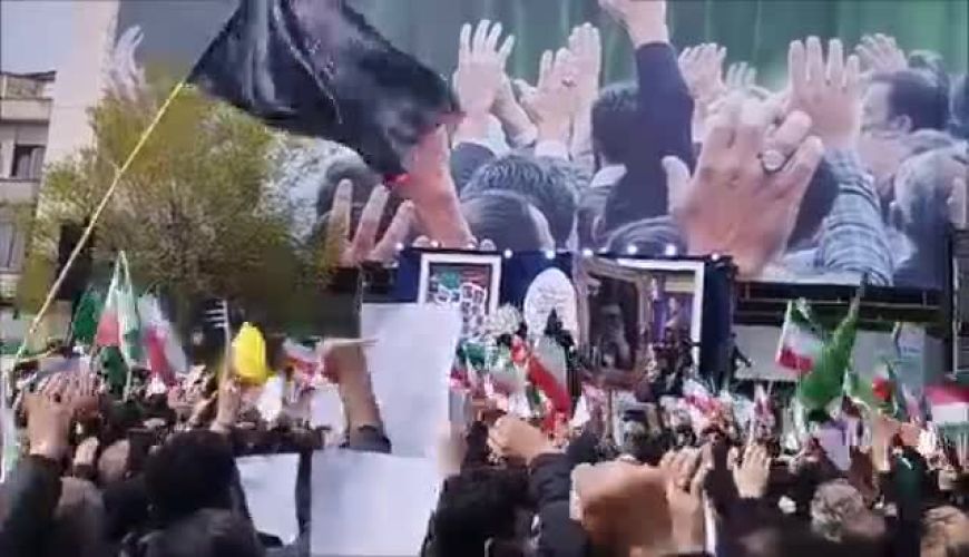 حضور حماسی مردم پایتخت در مراسم تشییع شهدای جنگ رمضان