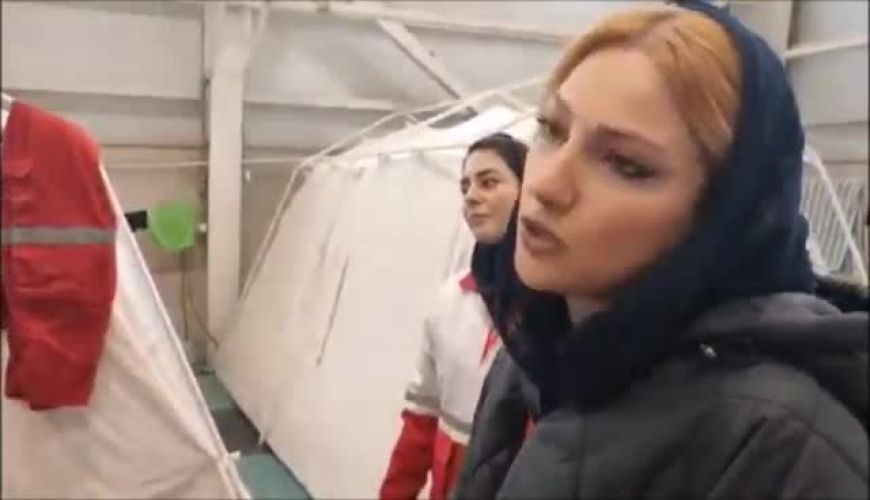 اشک خانم بازیگر در جمع نیروهای هلال احمر درآمد 