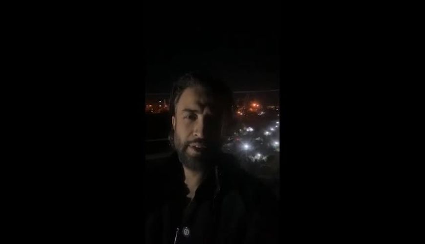 شعرخوانی بنیامین بهادری در پل طبیعت در واکنش به تهدیدها