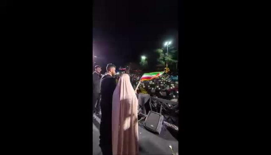 جشن ازدواج فرزندان ایران در ميدان نبوت تهران با شعار الله اكبر و حيدر حيدر