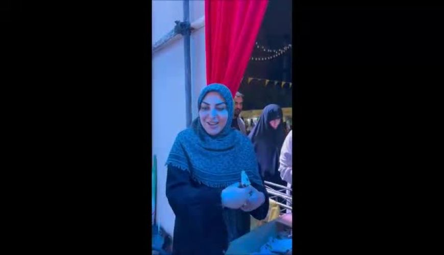 المیرا شریفی‌مقدم، مجری زن صداوسیما در اجتماع بزرگ امام‌رضایی‌ها در تهران حضور یافت