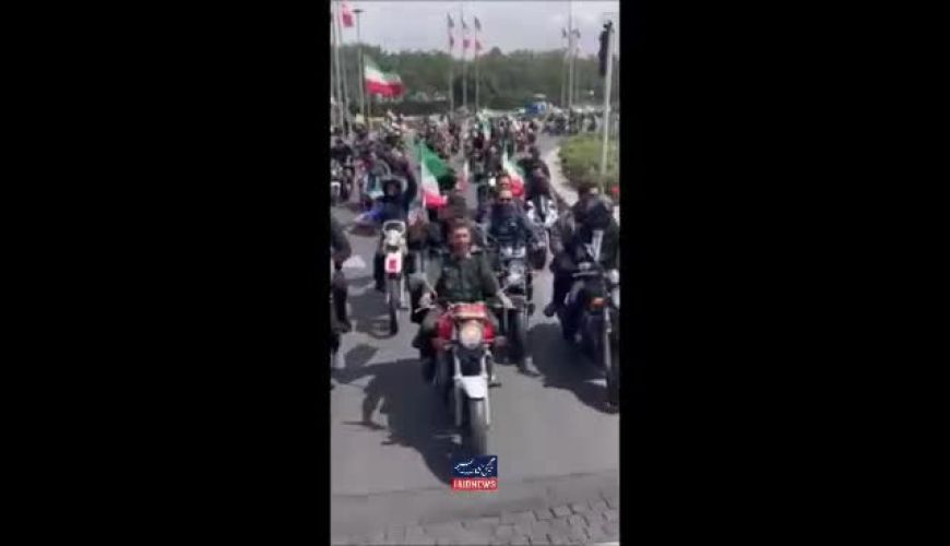  موتورسواری فرمانده سپاه تهران بزرگ در رزمایش جانفدایان