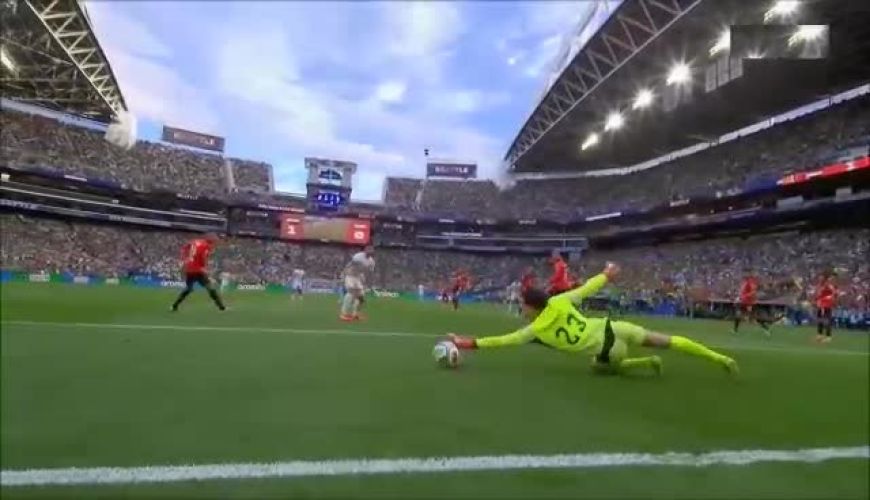 گل اول ایران به مصر توسط رامین رضائیان 