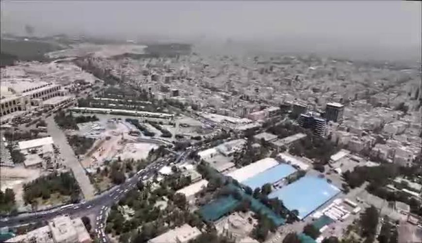 اولین فیلم هوایی از مصلی امام خمینی در آستانه وداع با رهبر شهید