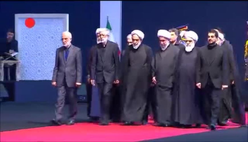 ادای احترام هیاتی از بیت معظم رهبر شهید انقلاب به پیکر مطهر امام شهید