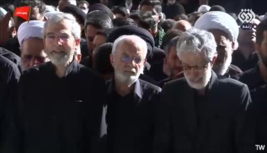 گریه‌ حداد عادل هنگام اقامه نماز بر پیکر‌ دخترش 