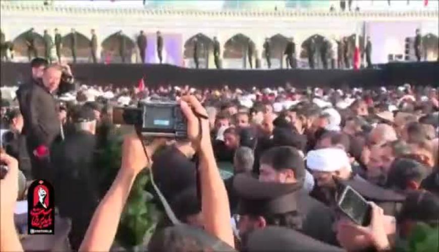 اقامه نماز بر پیکر مطهر رهبر شهید در قم به امامت آیت الله جوادی آملی