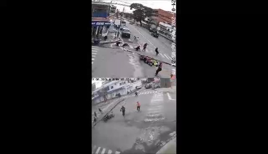 فیلم لحظه وقوع زلزله در ونزوئلا؛ وحشت و ویرانی در خیابان آتلانتیدا